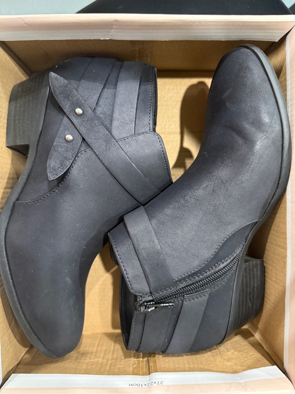Soda Black Ankle Booties with Side Strap New Size 7.5
